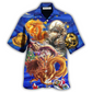 Dragon Christmas Night Hawaiian Shirt Design Detail For Beach Days And Holiday Travel