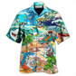 Shark Skeletons Beach Party Hawaiian Shirt For Vacation Days And Relaxed Coastal Outings