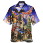 Festive Veteran Christmas Twinkle Hawaiian Shirt Pattern View For Relaxed Warm Weather Outfits