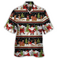 Christmas Santa Reindeer Bear Hawaiian Shirt Button Front Artwork For Island Holidays