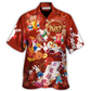 Lunar New Year Rabbit Hawaiian Shirt Detailed Pattern View For Coastal Travel
