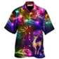Neon Christmas Reindeer Light Hawaiian Shirt Artwork View For Resort Wear