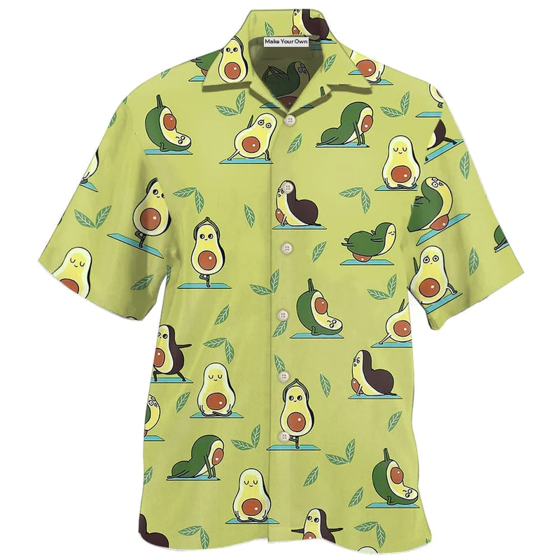 Cute Avocado Hawaiian Shirt For Warm Weather Adventures Parties And Daily Comfort