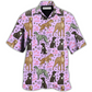 Cute Pink Dog Irish Wolfhound Hawaiian Shirt For Summer Events And Casual Outdoor Wear