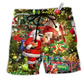 Xmas Santa Is Coming To You So Happy Hawaiian Beach Shorts For Seasonal Summer Travel