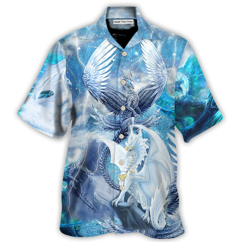 Dragon Snow Amazing Galaxy Sky Hawaiian Shirt For Warm Weather Events And Casual Wear
