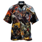 Dark Skull Guts Glory Hawaiian Shirt For Warm Weather Adventures And Everyday Comfort