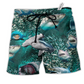 Shark Fish Beach Shorts For Holiday Cruises And Laid Back Styling