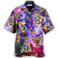 Mystical Dog Schnauzer Galaxy Pizza Hawaiian Shirt For Vacation Days And Relaxed Coastal Outings
