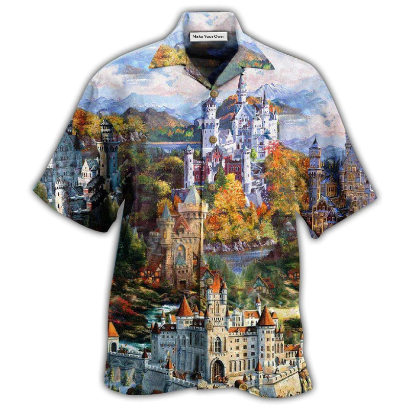 Vintage Castle Memories Hawaiian Shirt For Coastal Adventures Summer Events And Everyday Comfort