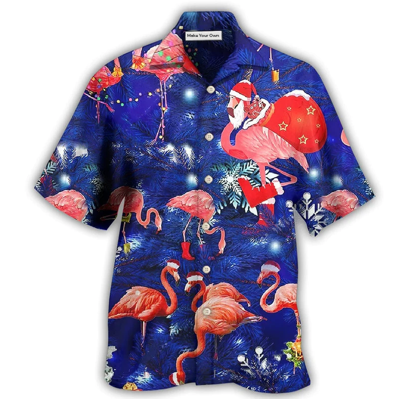 Flamingo Fantastic Hawaiian Shirt Artwork Detail For Tropical Trips And Casual Outings