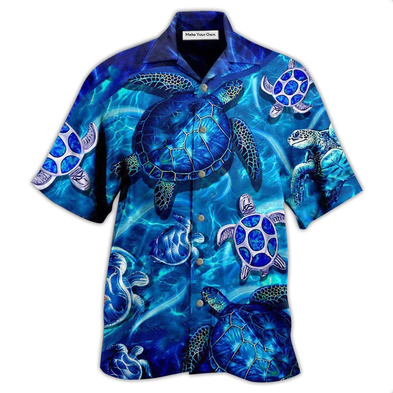 Turtle Flow Ocean Hawaiian Shirt Artwork View For Coastal Escapes And Resort Style