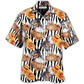 Black Dogs Striped Hawaiian Shirt Design View For Casual Summer Styling