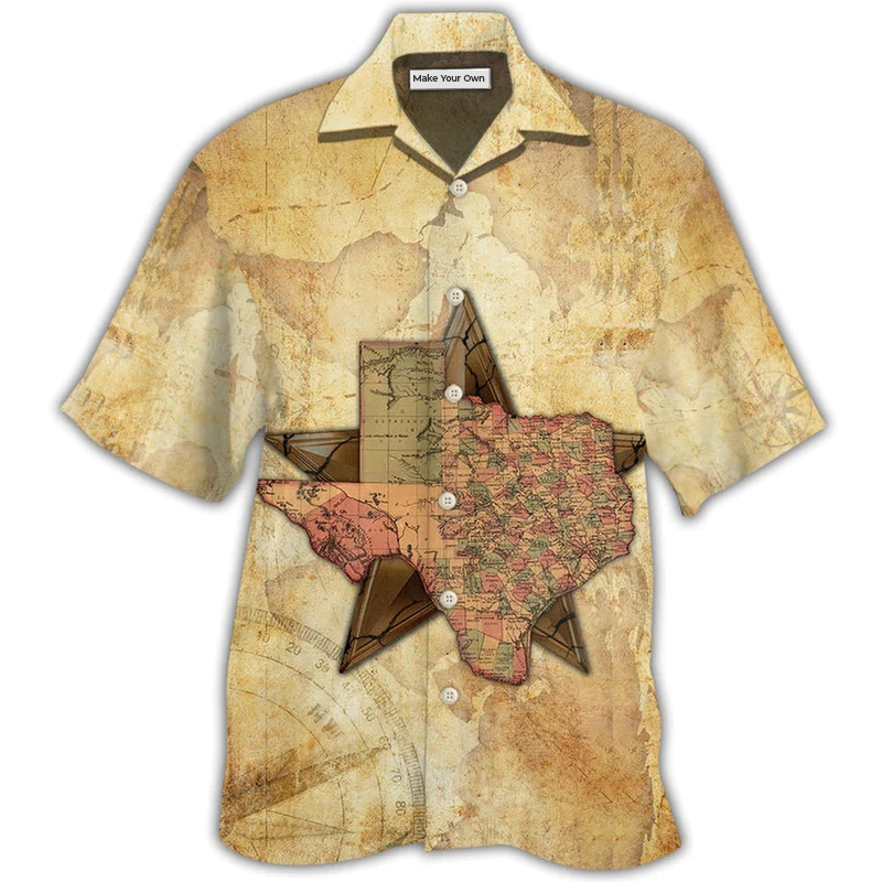 Peace Texas Heritage Hawaiian Shirt For Tropical Holiday Resort Parties And Everyday Style