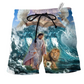 Christian Faith Lion Beach Shorts For Tropical Holidays And Versatile Outdoor Wear