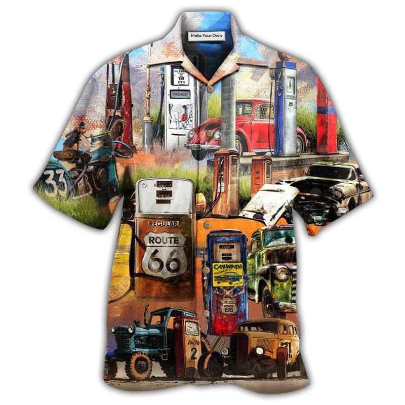 Classic Car Hawaiian Shirt For Coastal Vacations Warm Weather Events And Daily Style