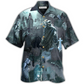 Gray Halloween Death Hold Tomb Back Ground Hawaiian Shirt Design View For Casual Summer Styling