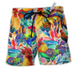 Chicken Stronger Love Farm Hawaiian Print Beach Shorts For Pet Lover Outdoor Comfort