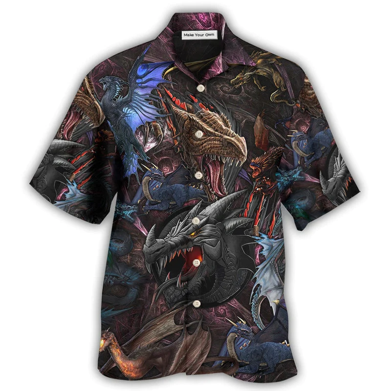 Dragon Mystery Hawaiian Shirt For Vacation Days And Relaxed Coastal Outings