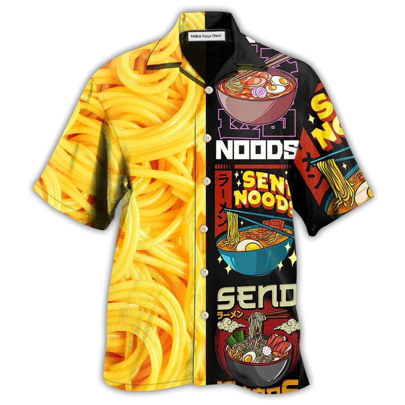 Food Noodles Send Noods Hawaiian Shirt Design View For Casual Summer Styling