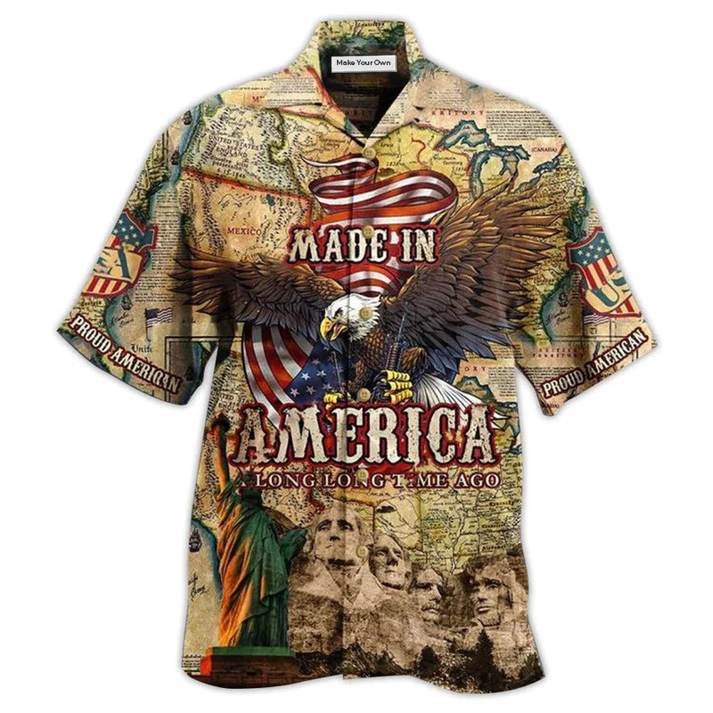 American Long Ago Hawaiian Shirt For Coastal Adventures And Warm Weather Wear