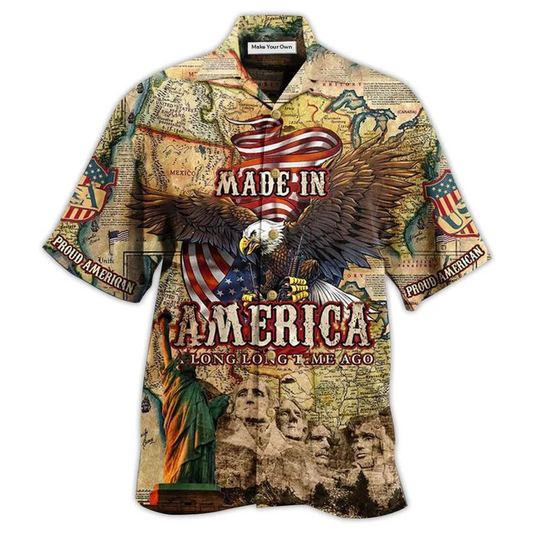 American Long Ago Hawaiian Shirt For Coastal Adventures And Warm Weather Wear
