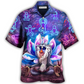 Floral Neon Monkey Mandrill Yoga Pose Lotus Hawaiian Shirt Artwork Detail For Tropical Trips And Casual Outings
