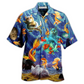 Dreamy Gold Cat About Playing Big Fish Hawaiian Shirt For Summer Events And Casual Outdoor Wear