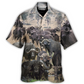Buffalo Creative Pattern Hawaiian Shirt Print Closeup For Island Holidays