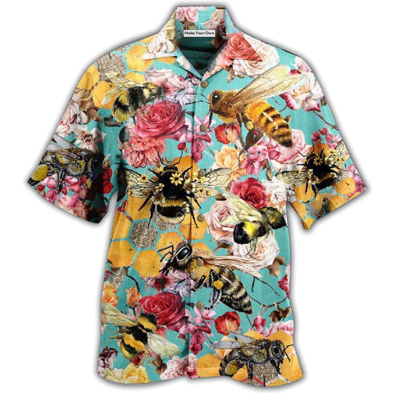 Bee Gorgeous Rose Beautiful Hawaiian Shirt For Poolside Relaxation And Sunny Getaways