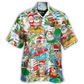 Island Christmas Santa Beach Hawaiian Shirt Design View For Tropical Vacations