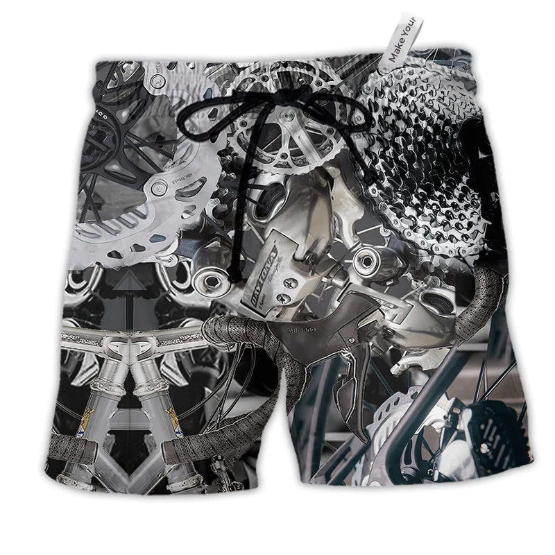 Bike When In Doubt Pedal It Out Bicycle Hawaiian Beach Shorts For Weekend Getaways And Travel