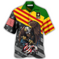 Veteran Vietnam Freedom Proud Hawaiian Shirt Pattern View For Relaxed Warm Weather Outfits