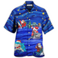 Funny Shark Santa Amazing Christmas Night Star Hawaiian Shirt For Summer Events And Casual Outdoor Wear