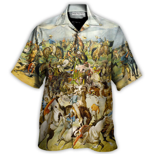 Classic Cattle Show Wild West Riders Hawaiian Shirt Resort Outfit View For Thoughtful Gifting
