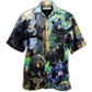 Black Bear Family Spring Hawaiian Shirt For Coastal Adventures And Warm Weather Wear