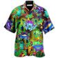 Neon Frog Stunning Hawaiian Shirt Pattern Detail For Summer Holidays And Outdoor Fun