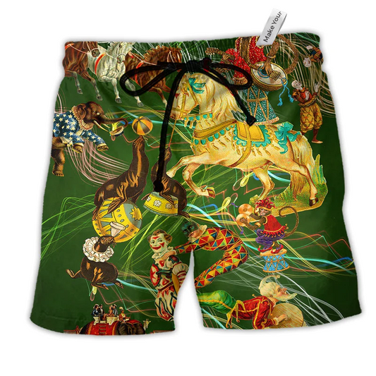 Circus Life Is Full Of Magical Moments Hawaiian Beach Shorts For Poolside Relaxation And Everyday Comfort