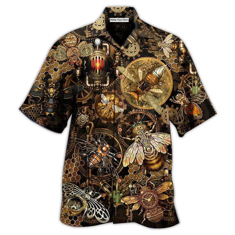 Vintage Mechanical Bug Hawaiian Shirt For Summer Travel Coastal Events And Thoughtful Gift Giving