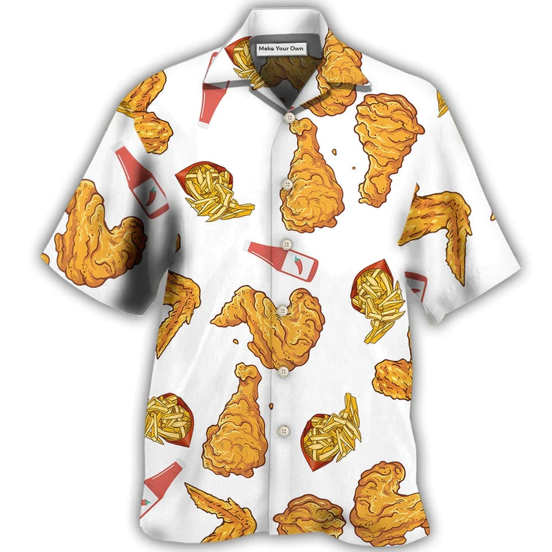 Chicken Food Delicious Hawaiian Shirt Design View For Resort Travel And Thoughtful Gifting