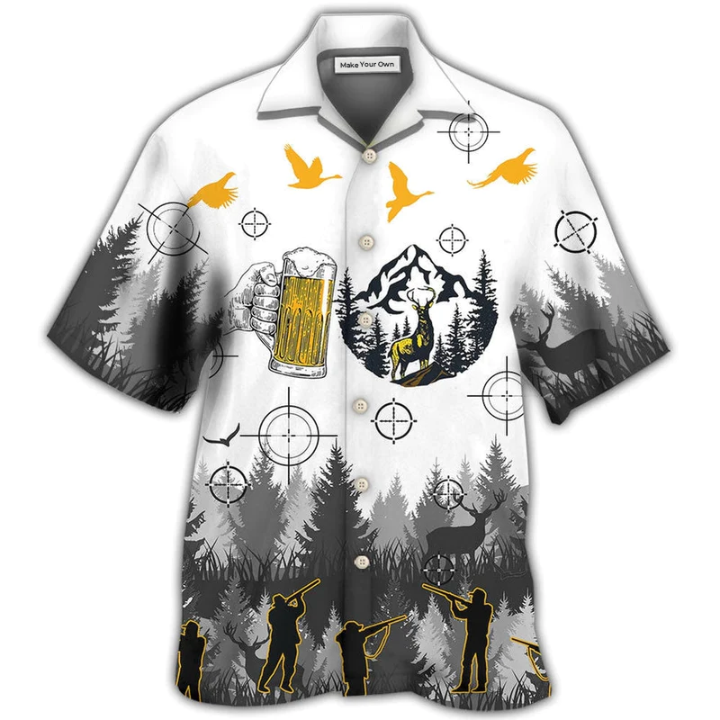 Beer Hunting Maybe People Hawaiian Shirt Artwork View For Weekend Travel And Beach Style