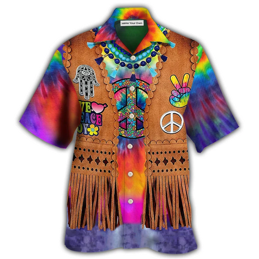 Bohemian Peace Cowboy Hawaiian Shirt Artwork View For Coastal Escapes And Resort Style