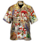 Snowman Christmas Couple Hawaiian Shirt Design Detail For Beach Days And Holiday Travel
