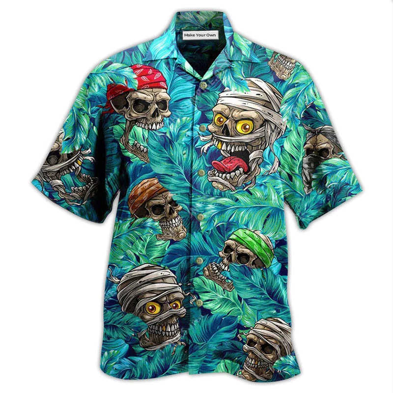 Tropical Skull Hawaiian Shirt For Island Vacation Beach Days And Thoughtful Gifting