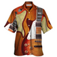 Vintage Guitar Hawaiian Shirt For Summer Vacation Beach Travel And Casual Wear