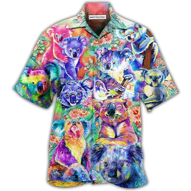 Colorful Koala Hawaiian Shirt For Beach Getaways Resort Outings And Thoughtful Gifting