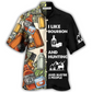 Wine Hunting Bourbon Hawaiian Shirt Pattern Detail For Summer Holidays And Outdoor Fun