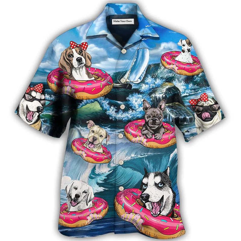Cute Dog Hawaiian Shirt For Resort Getaways And Comfortable Summer Activities