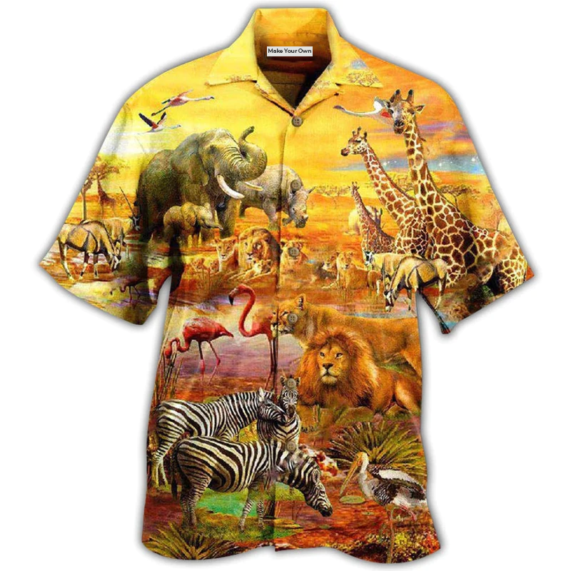 Animals Proctect Wildlife Protect Future Hawaiian Shirt Design Detail For Sunny Adventures And Casual Wear