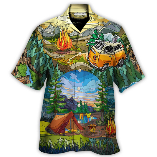 Camping Hawaiian Shirt For Warm Weather Adventures And Everyday Comfort